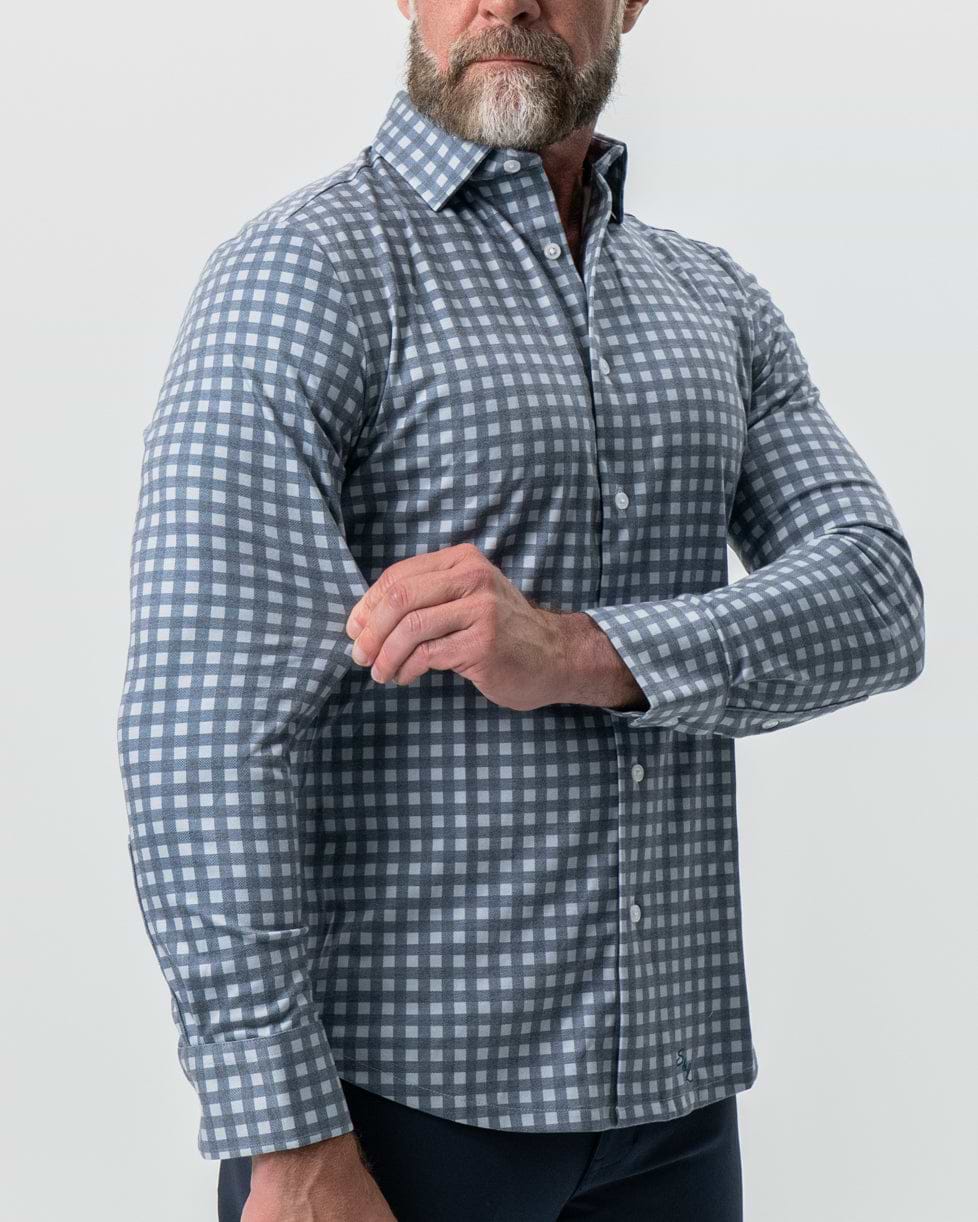 "The Ace" Big Navy Check Button Down