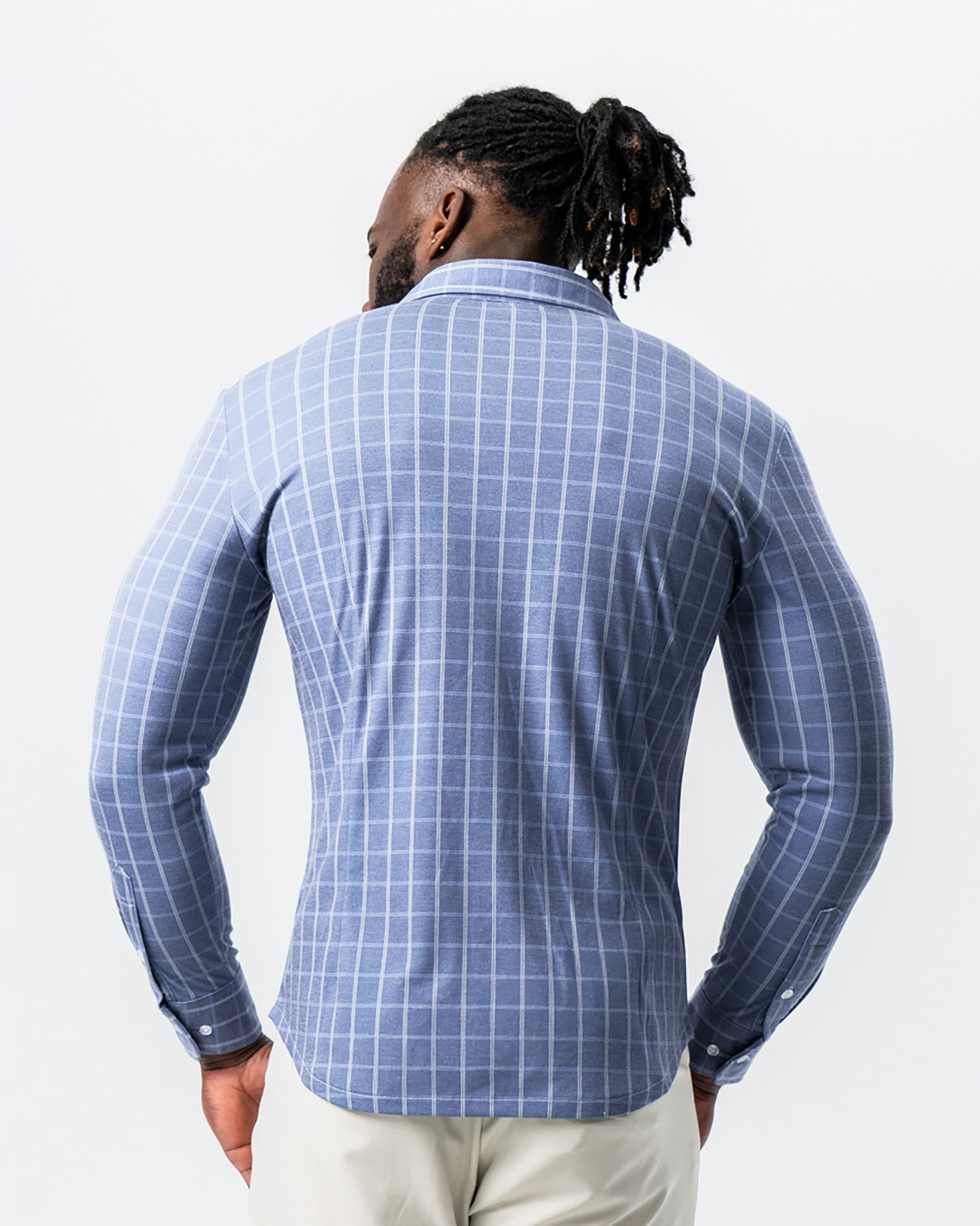 "The Davy" Navy, Light Blue, and Cream Button Down