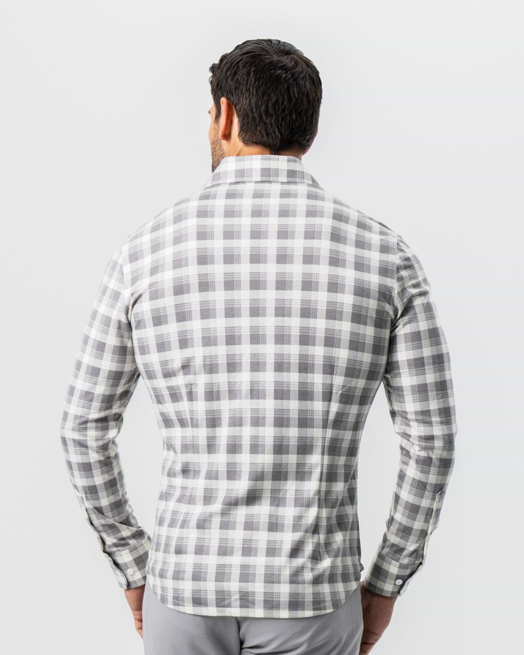 "The Holden" Grey Plaid Button Down