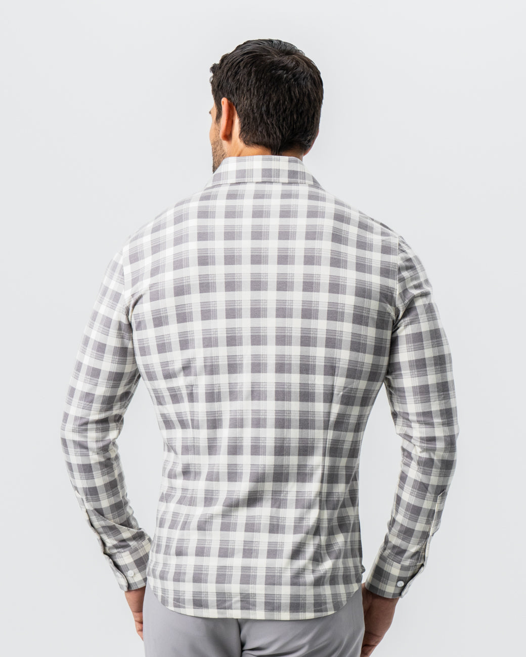 "The Holden" Grey Plaid Button Down
