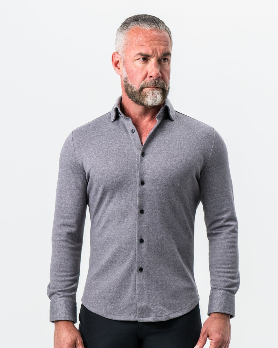 "The Onyx" Charcoal Button Down