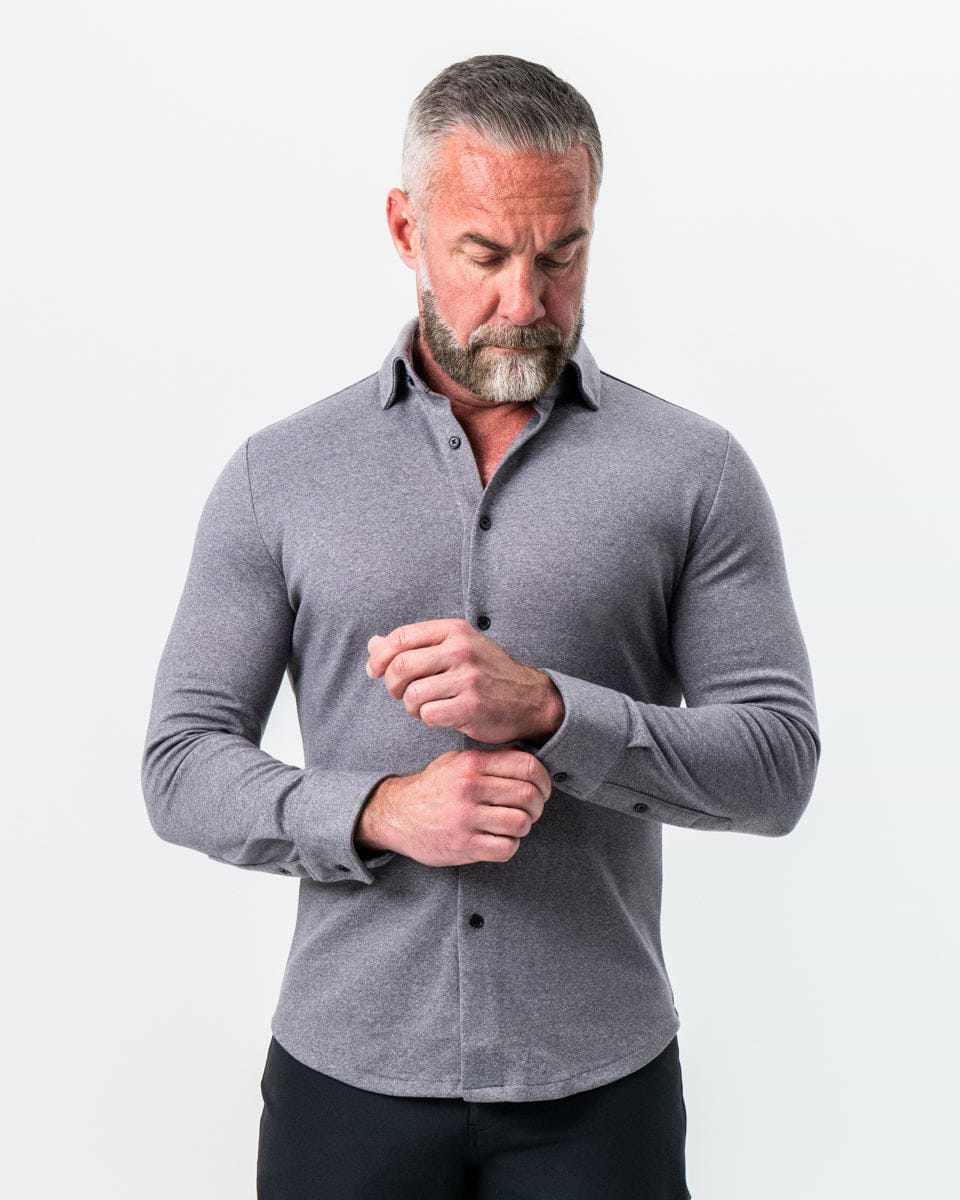 "The Onyx" Charcoal Button Down