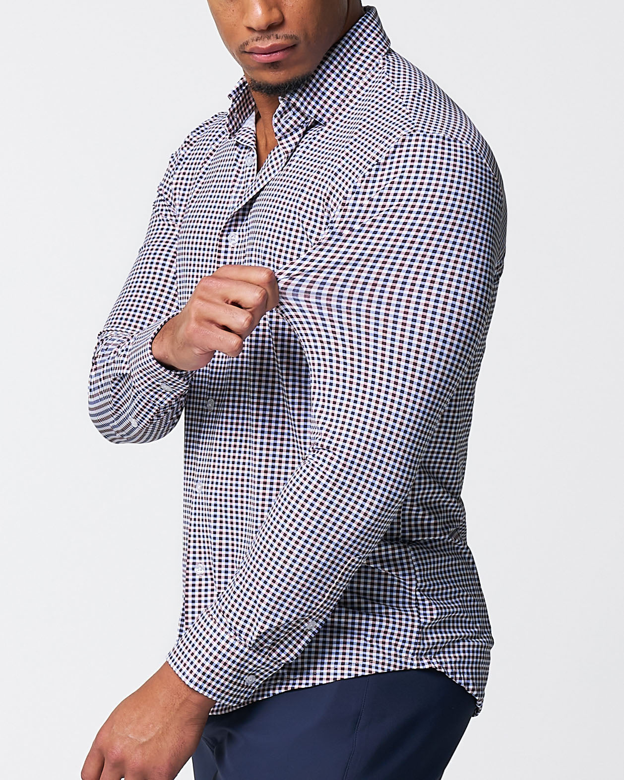 "The Ledger" Sport Shirt -  Red, White and Navy Plaid