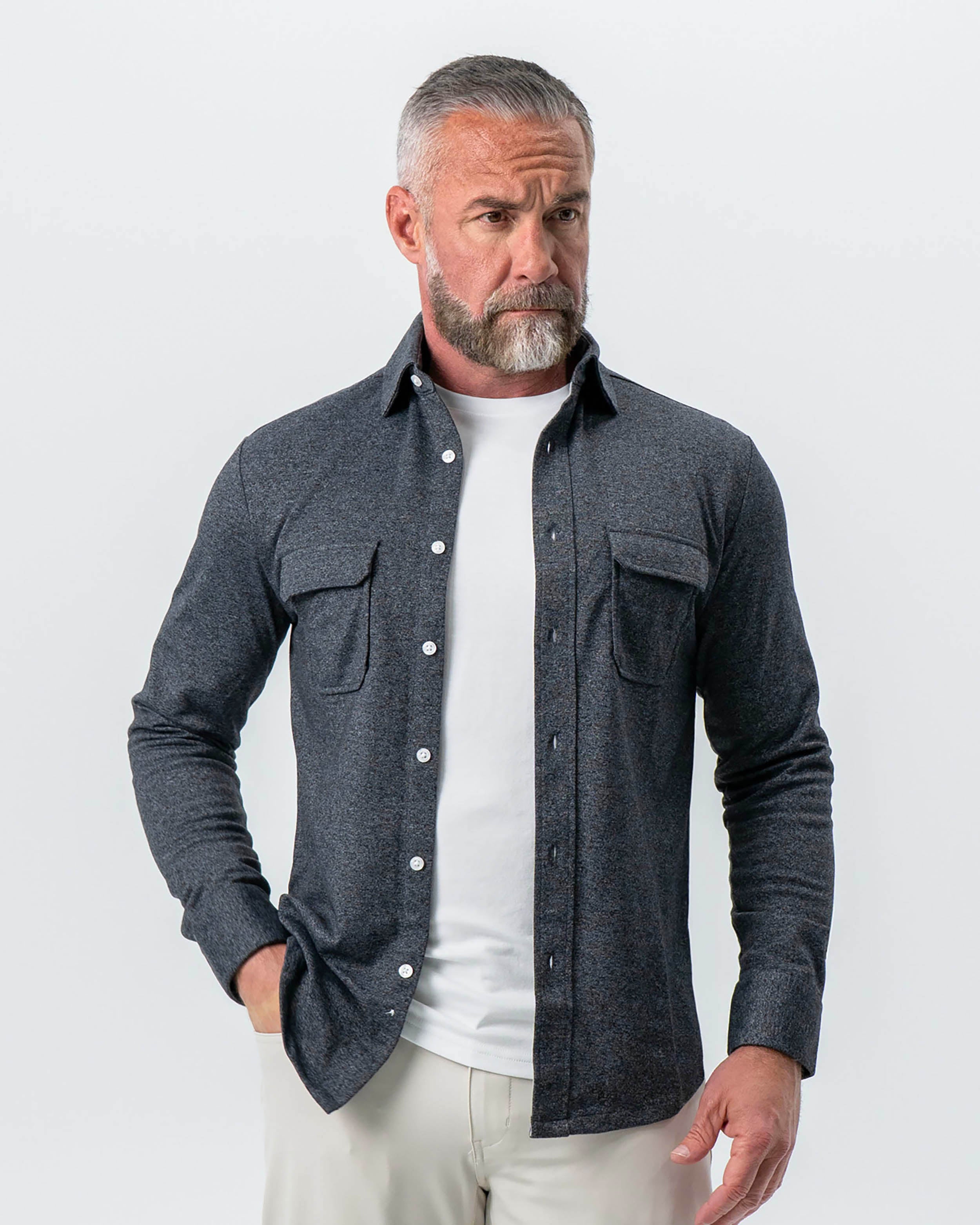 Patch Pocket Button Down - Charcoal