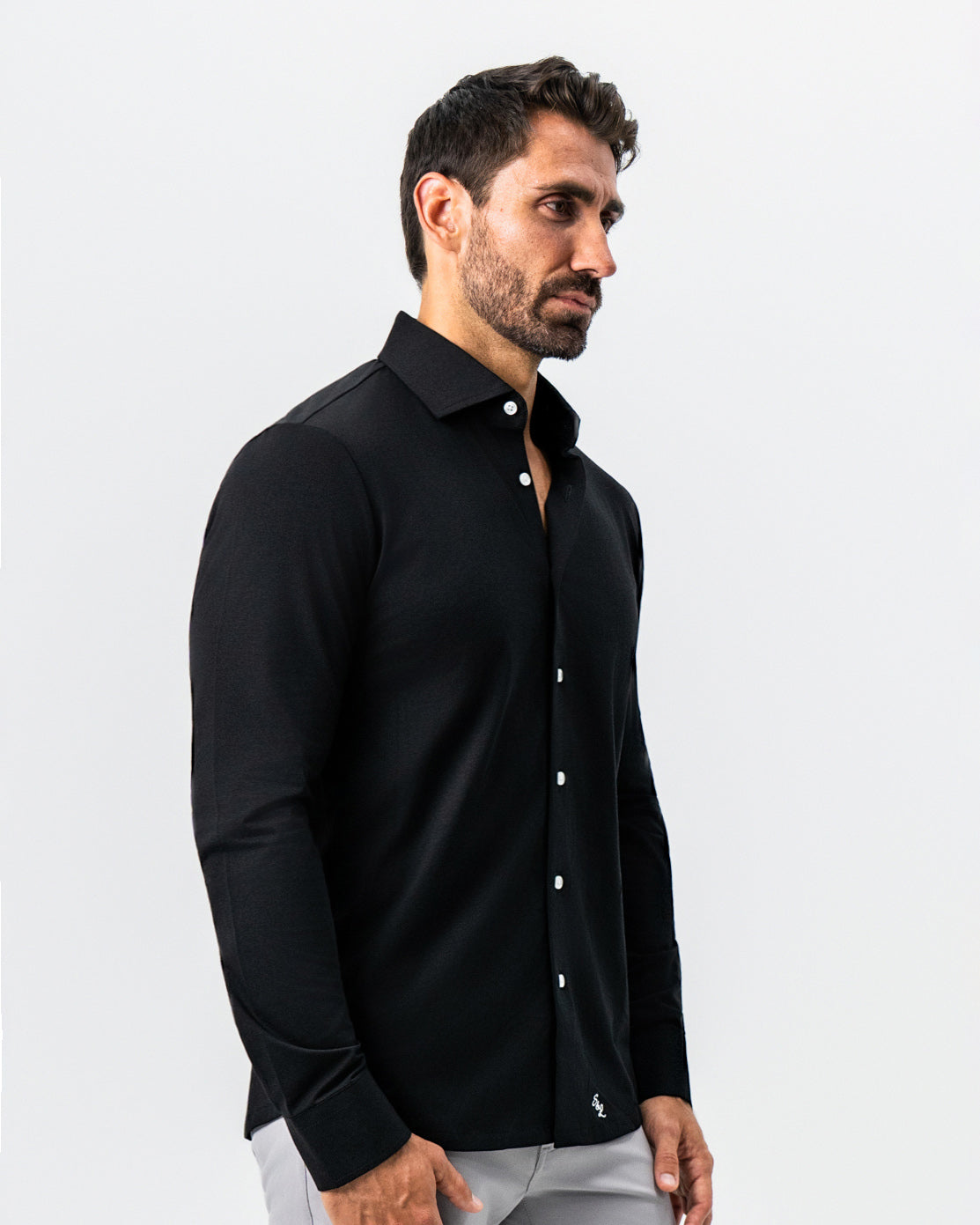 "The Dexter" Black Button Down
