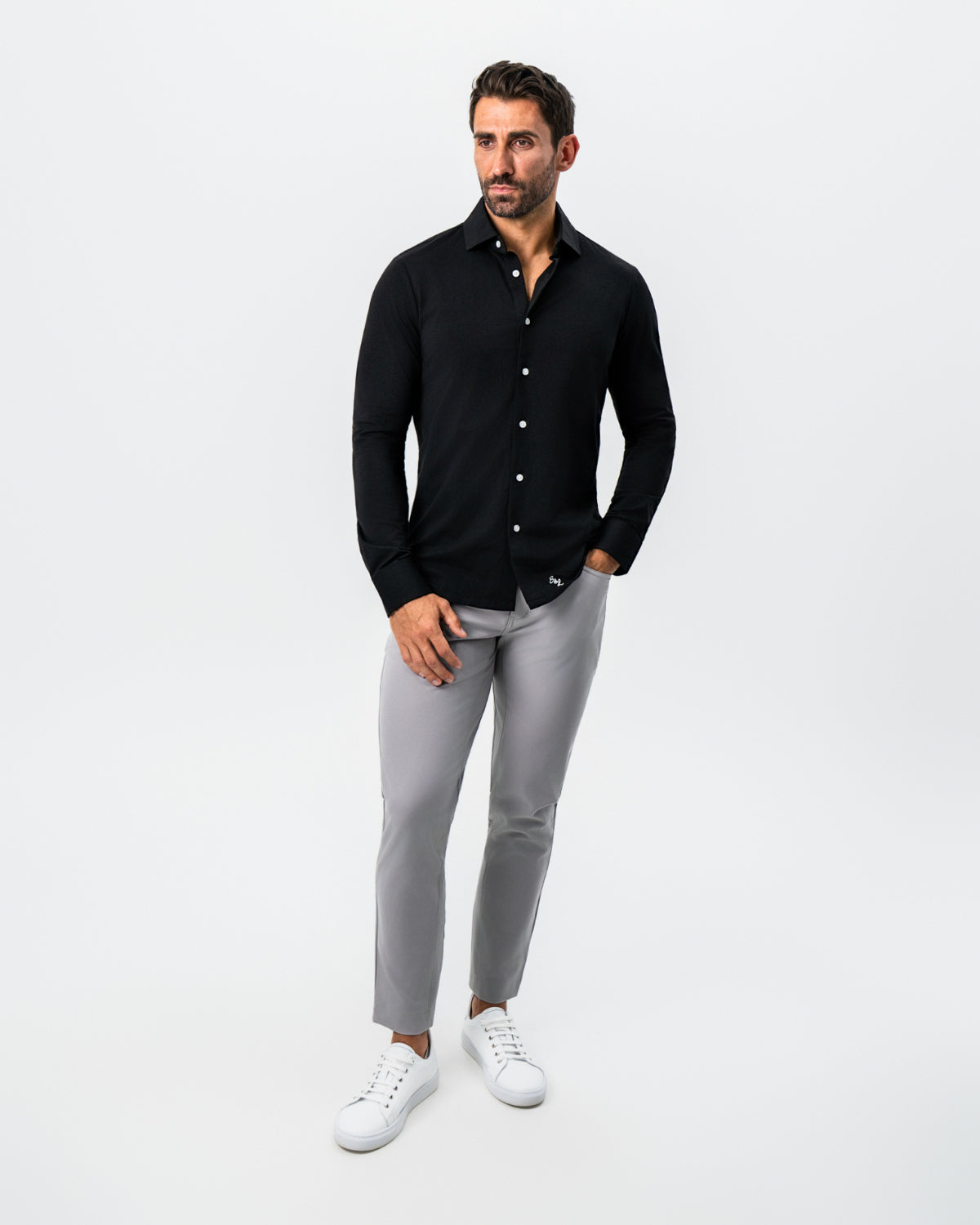 "The Dexter" Black Button Down