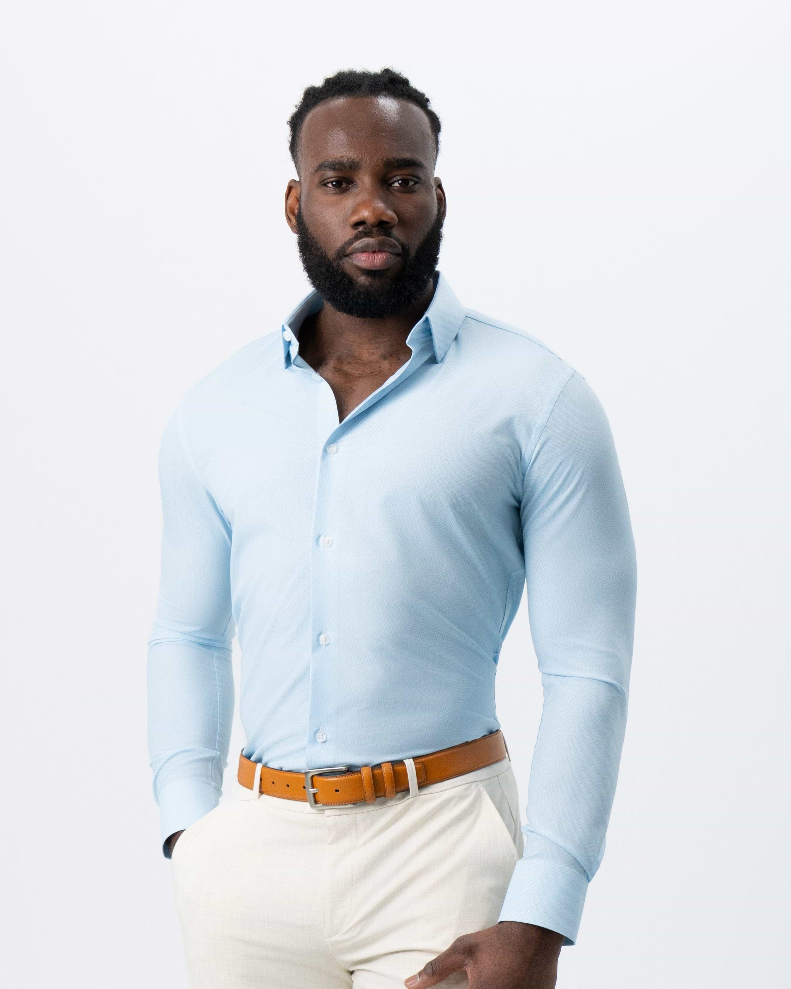 "The Stone" Light Blue Micro Diamond Geo Print