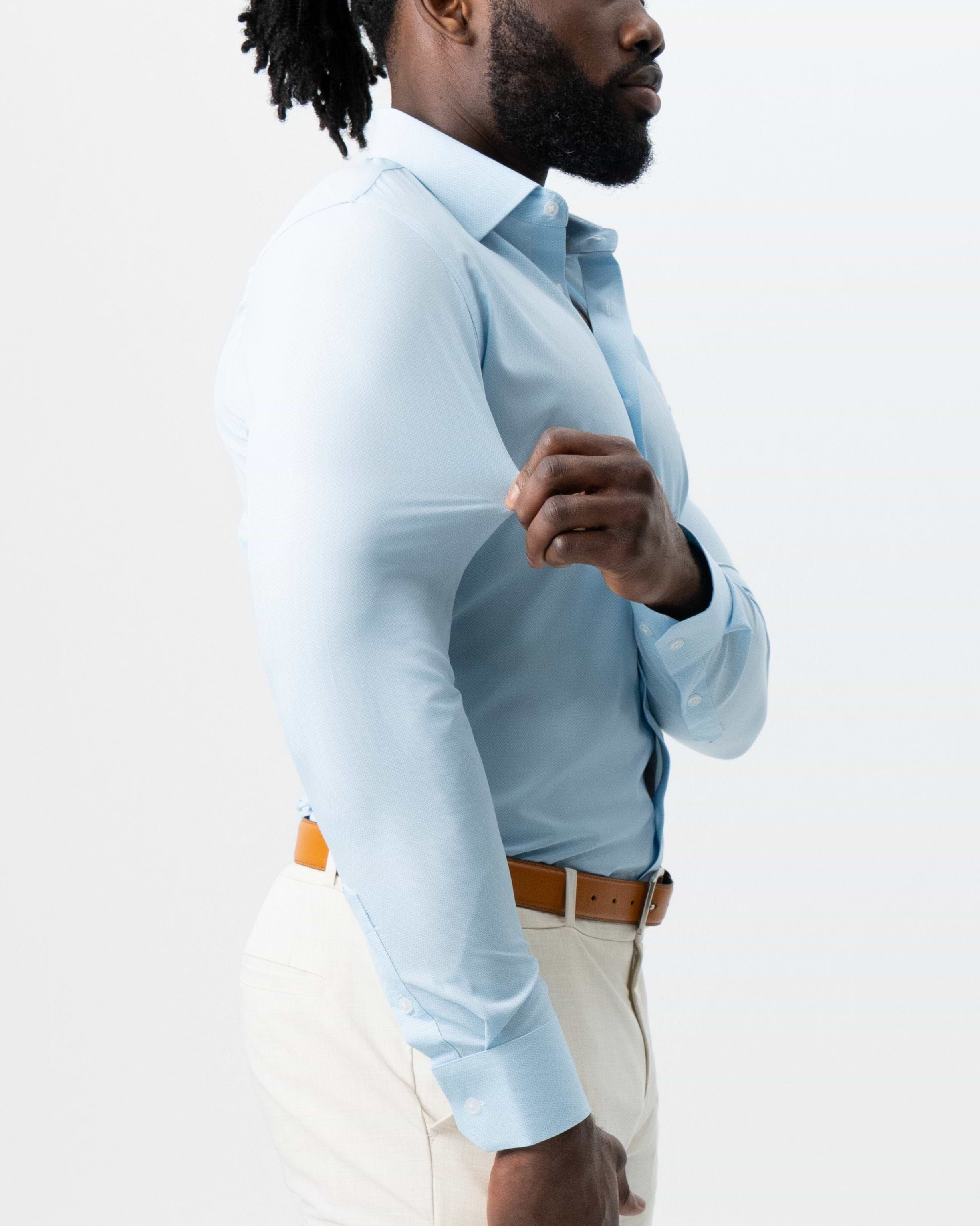 "The Stone" Light Blue Micro Diamond Geo Print