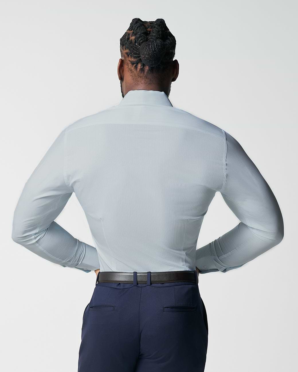 "The Belmont" Light Blue Pinstripe - Classic Fit