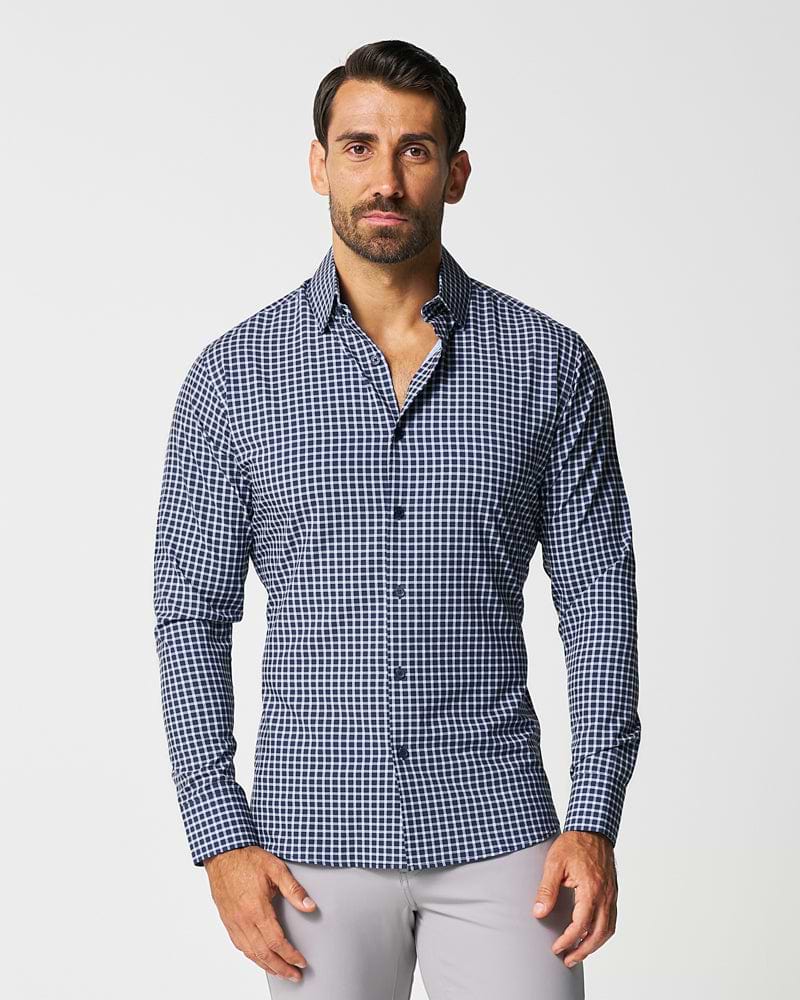 "The Callahan" Blue and White Mini Plaid