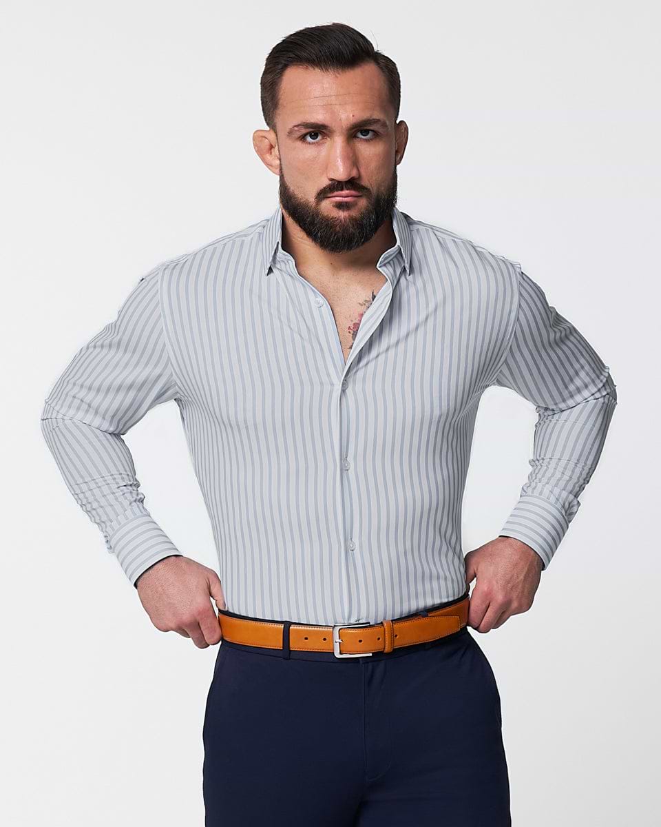 "The Francisco" Light Blue Mid-Stripe