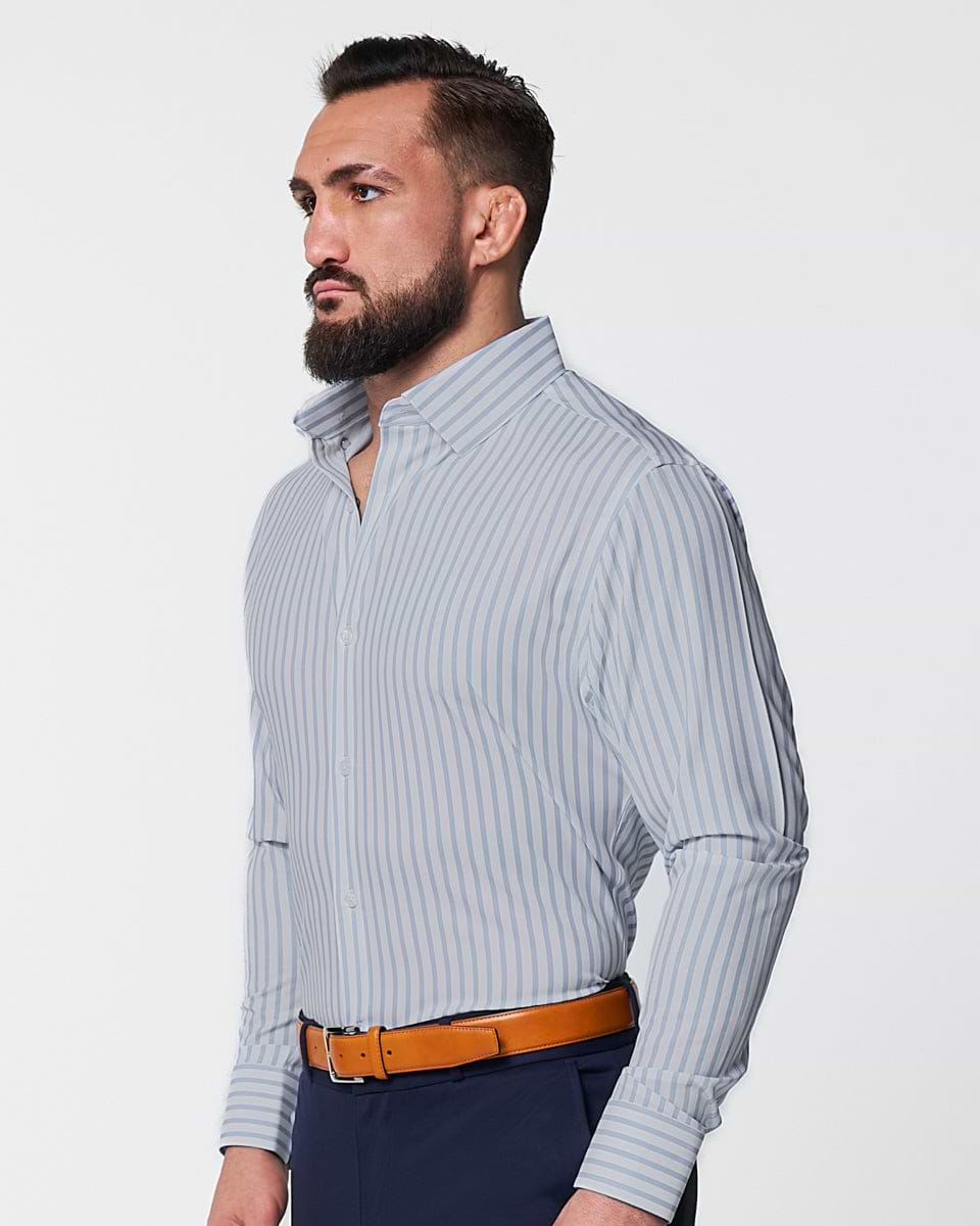 "The Francisco" Light Blue Mid-Stripe