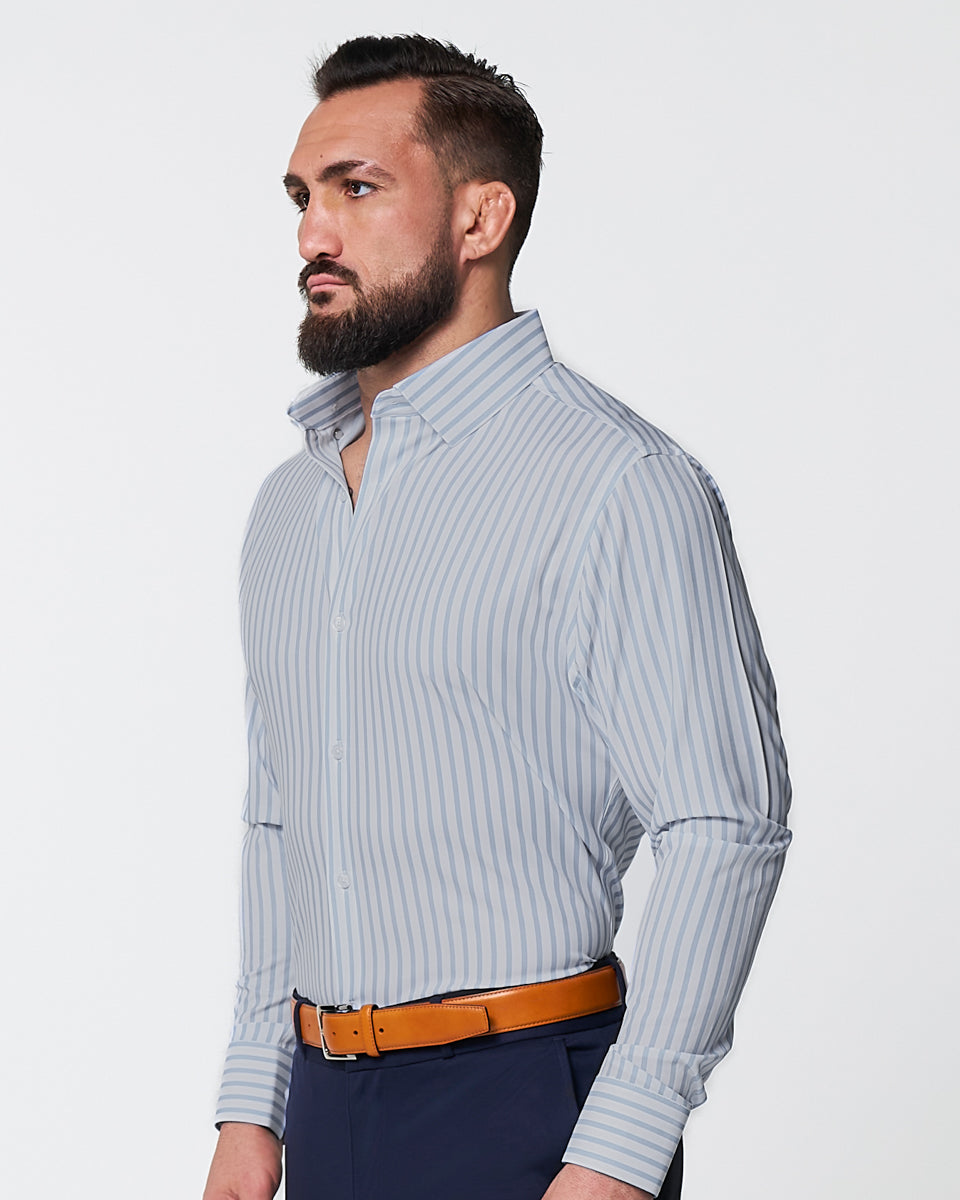 "The Francisco" Light Blue Mid-Stripe