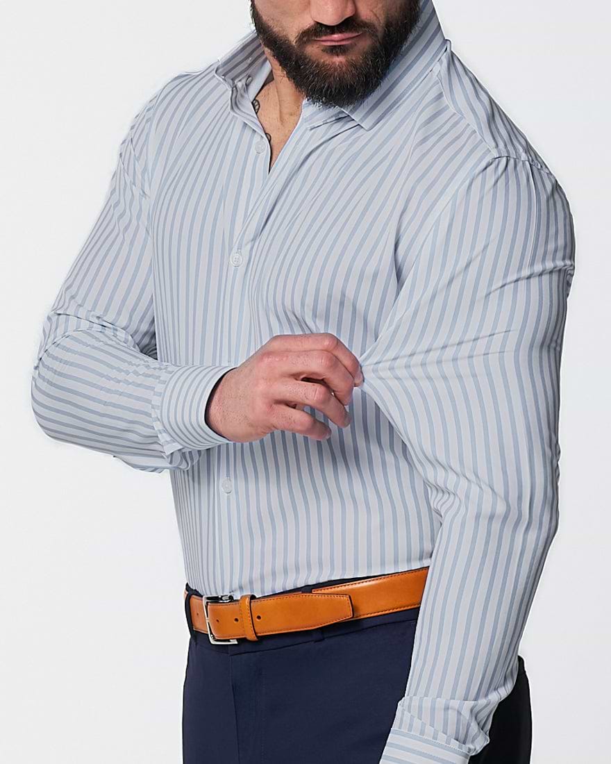 "The Francisco" Light Blue Mid-Stripe