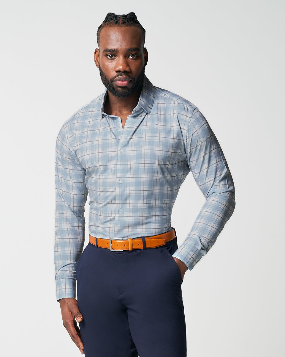 "The Mello" Light Blue & Grey Multi Plaid