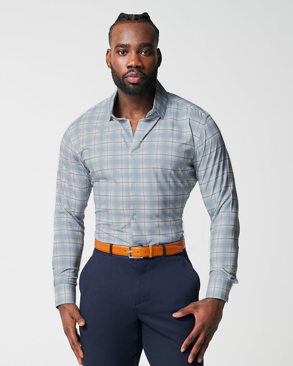 "The Mello" Light Blue & Grey Multi Plaid