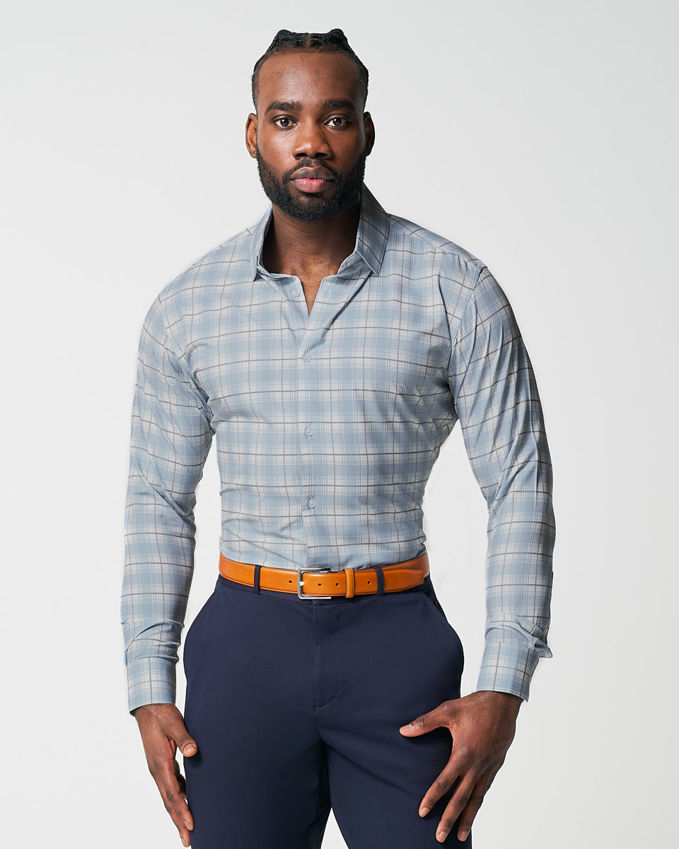 "The Mello" Light Blue & Grey Multi Plaid