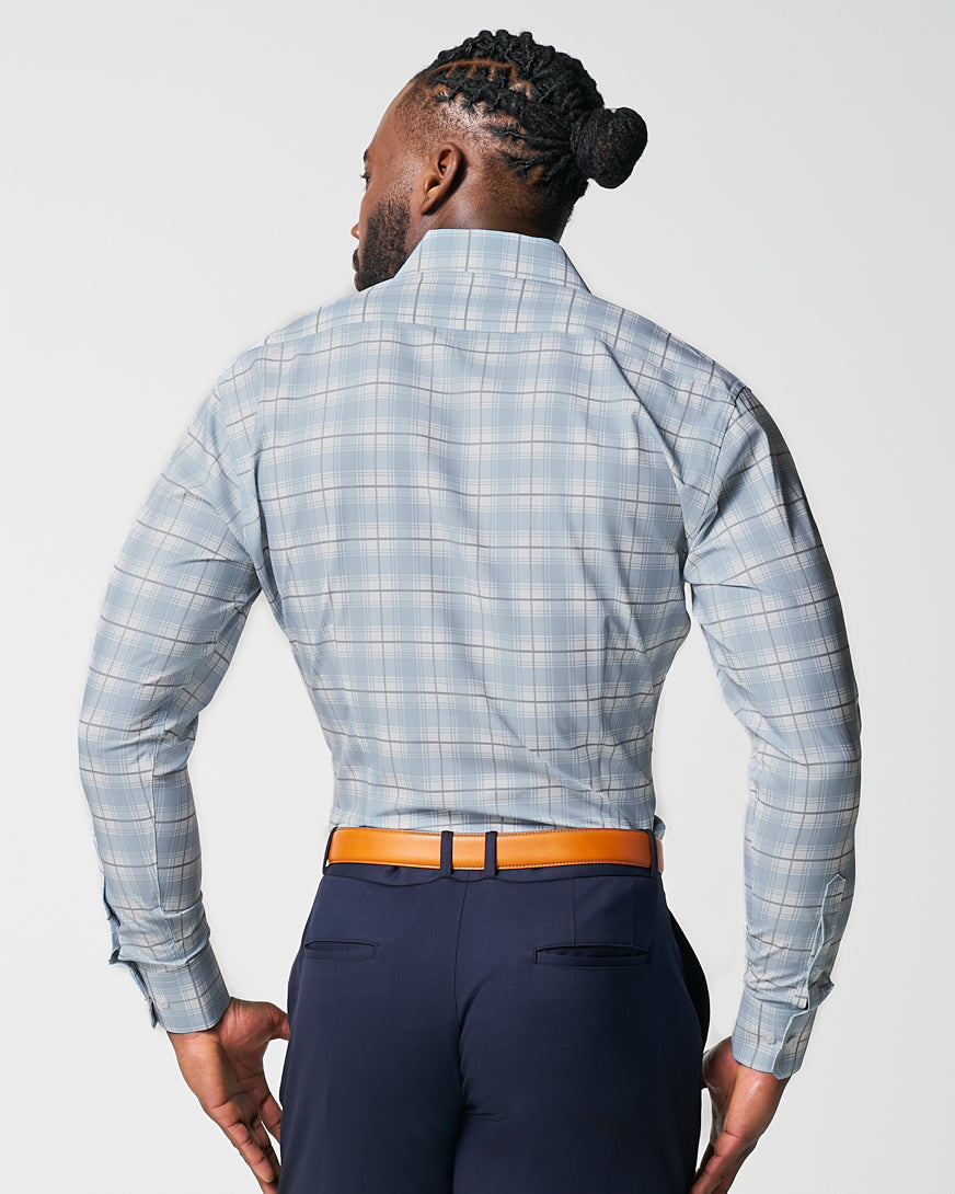 "The Mello" Light Blue & Grey Multi Plaid