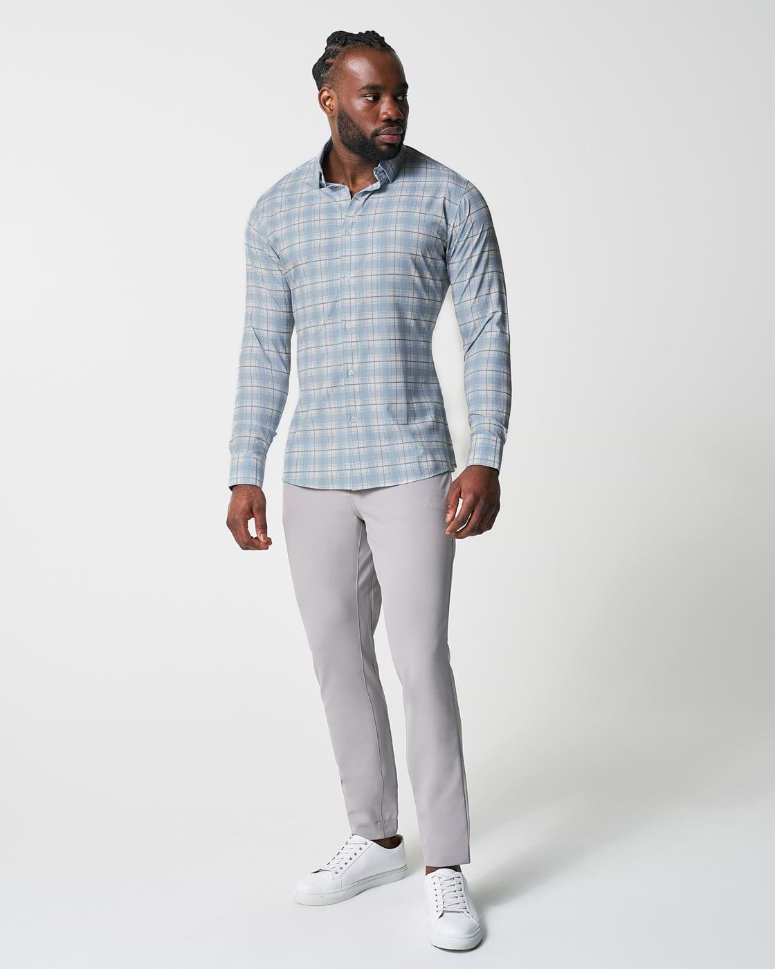 "The Mello" Light Blue & Grey Multi Plaid