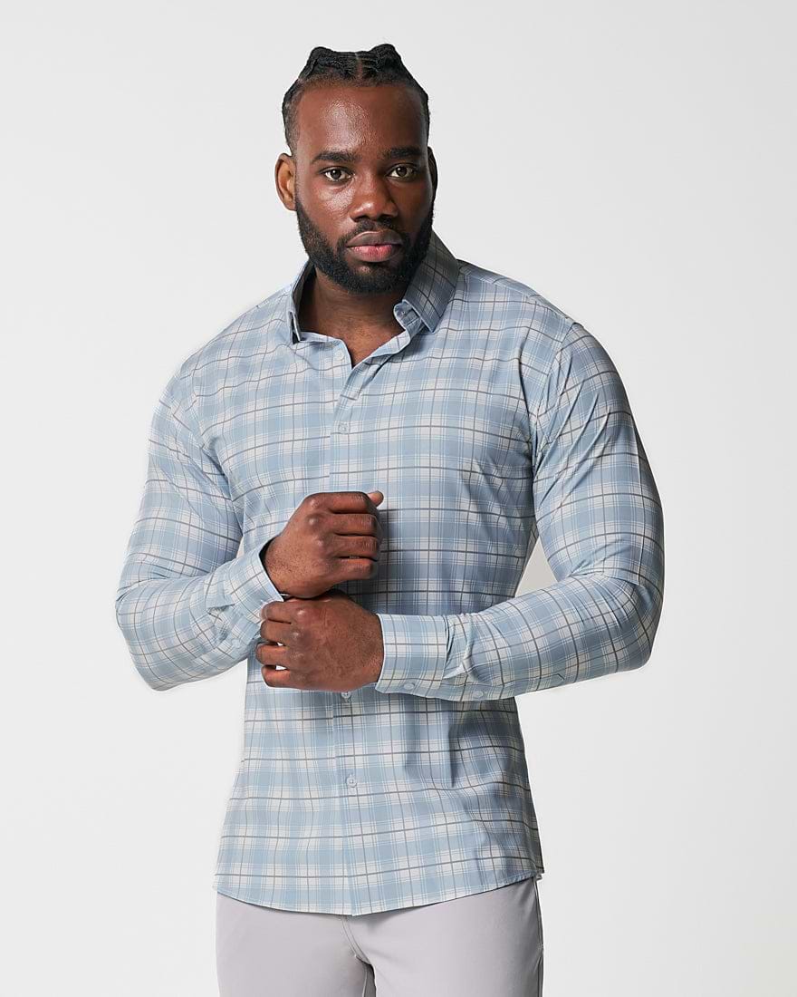 "The Mello" Light Blue & Grey Multi Plaid