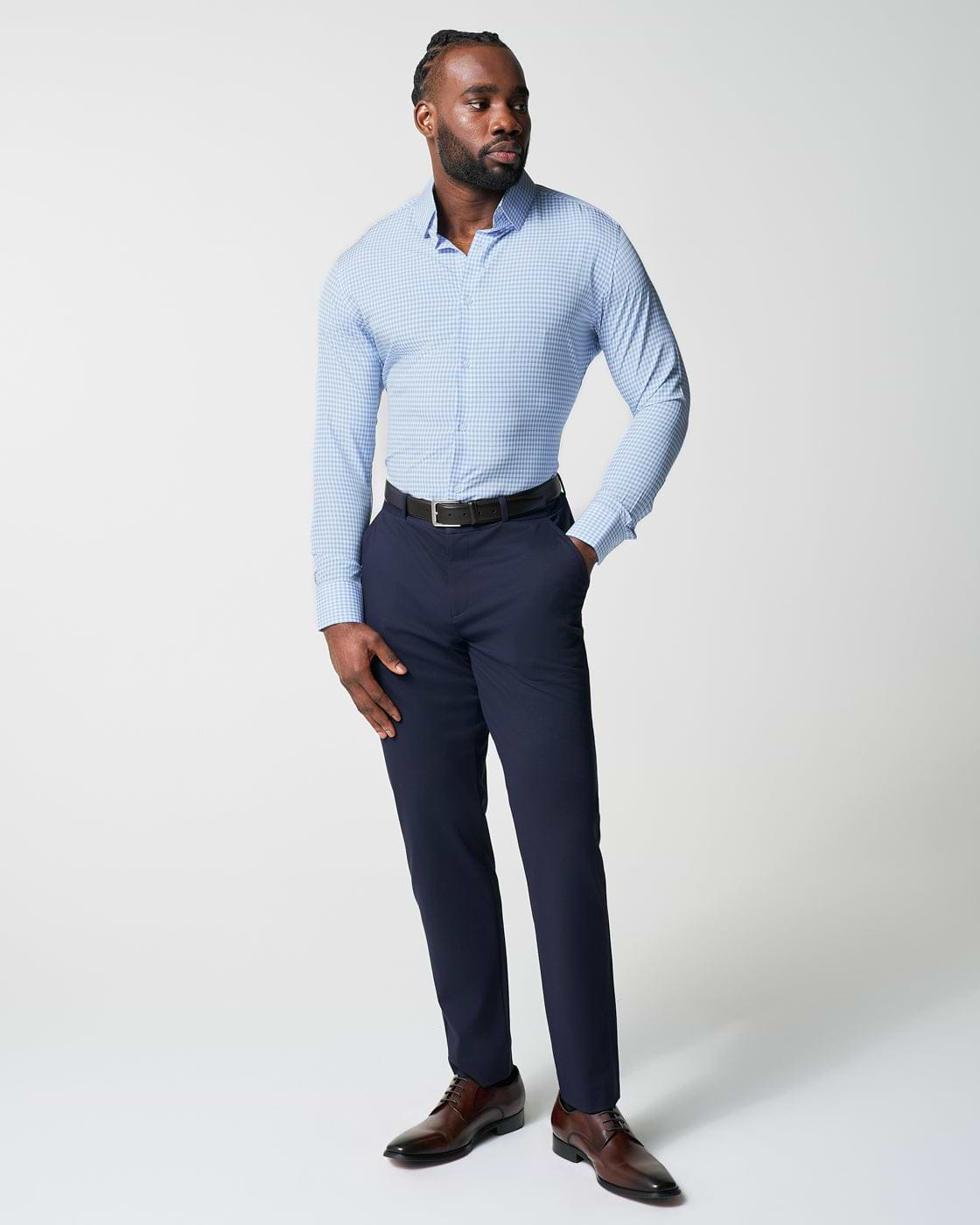 "The Mills" Light Blue Gingham