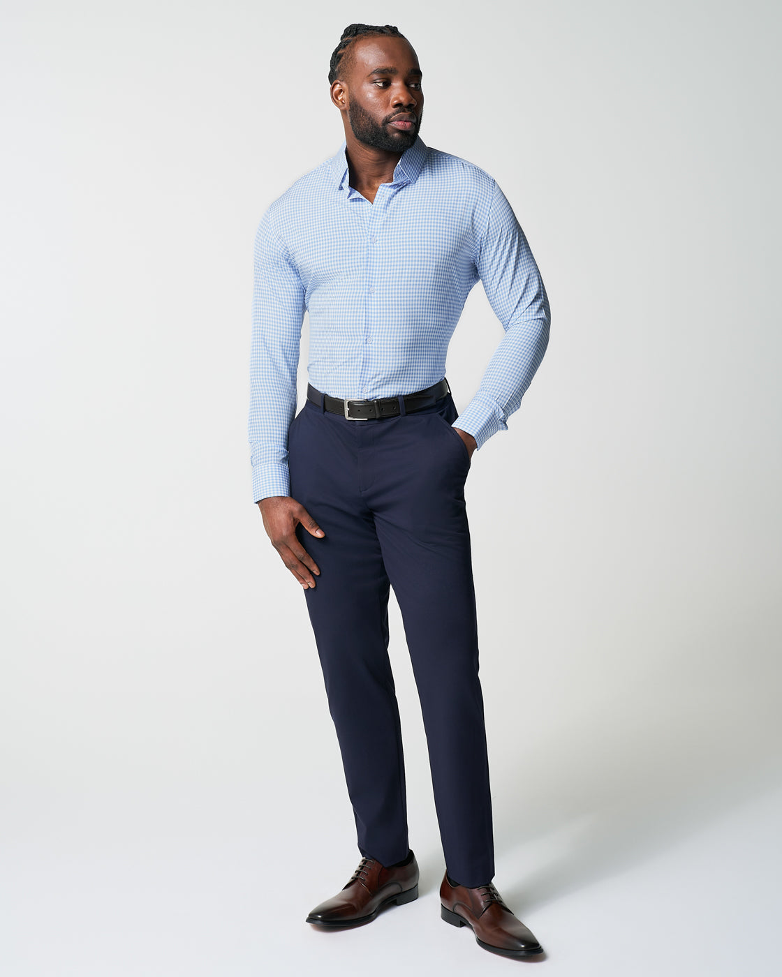 "The Mills" Light Blue Gingham