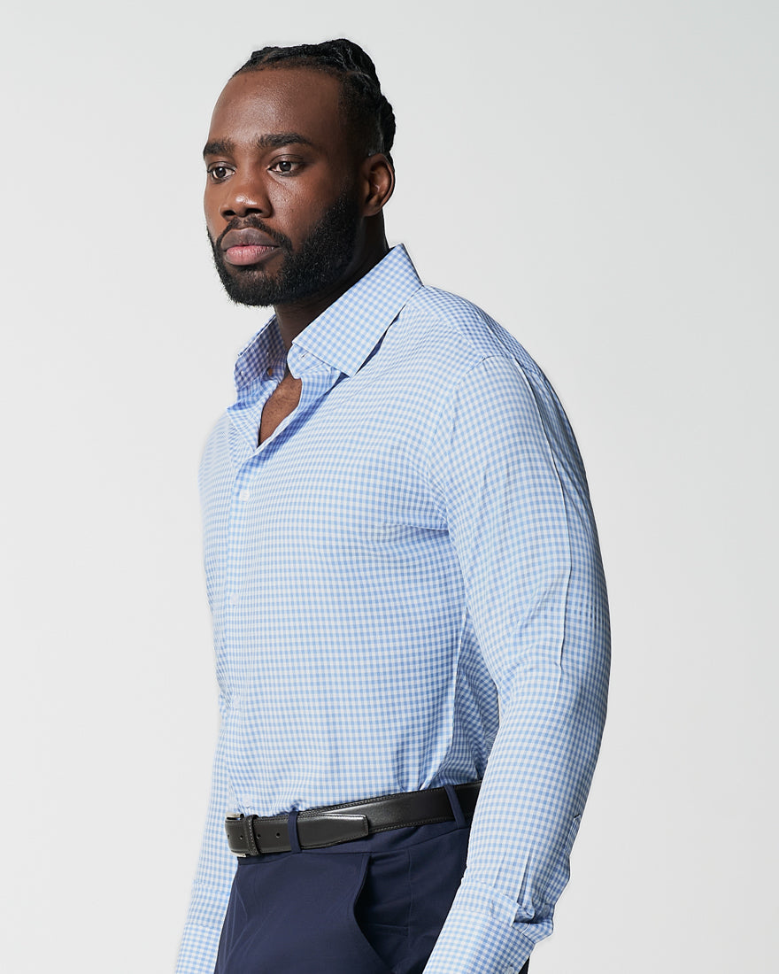 "The Mills" Light Blue Gingham