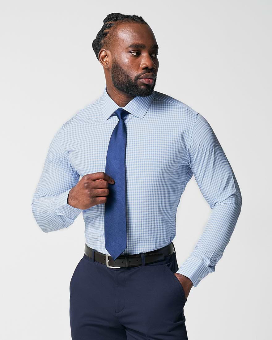 "The Mills" Light Blue Gingham