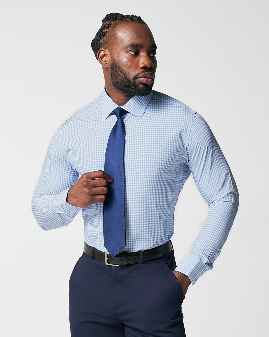 "The Mills" Light Blue Gingham