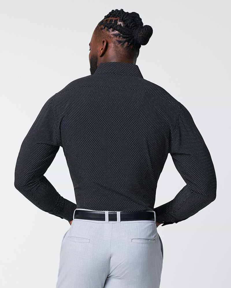 "The Reader" Black with White Dots