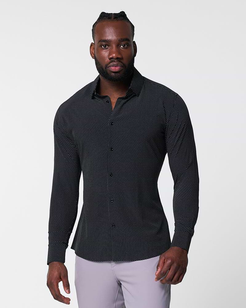 "The Reader" Black with White Dots