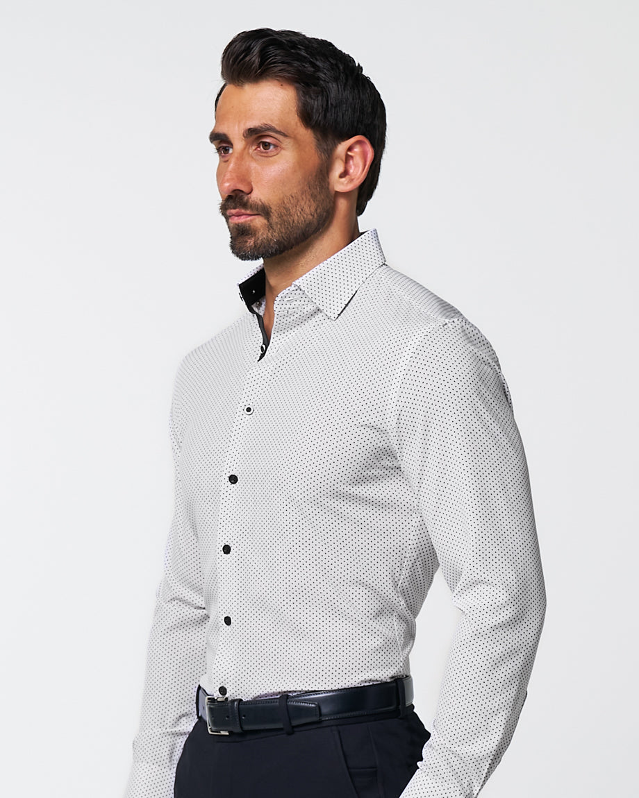 "The Tatar" White With Black Dots