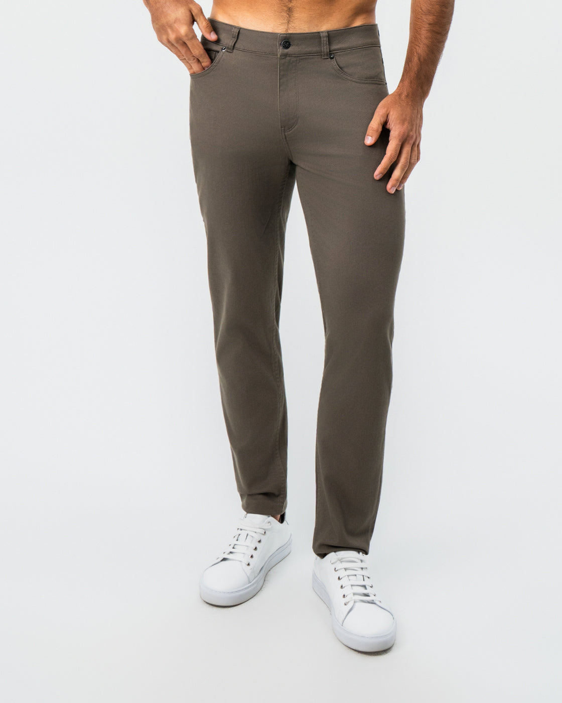 Performance Cotton Twill 5 Pocket Pant - Olive