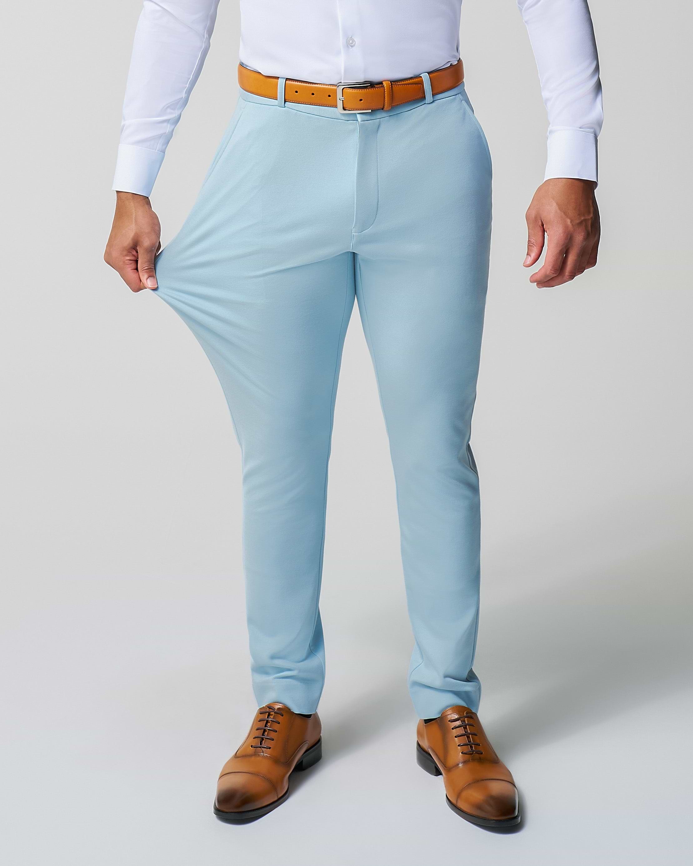 Athletic Fit Stretch Suit - Solid Cool Blue