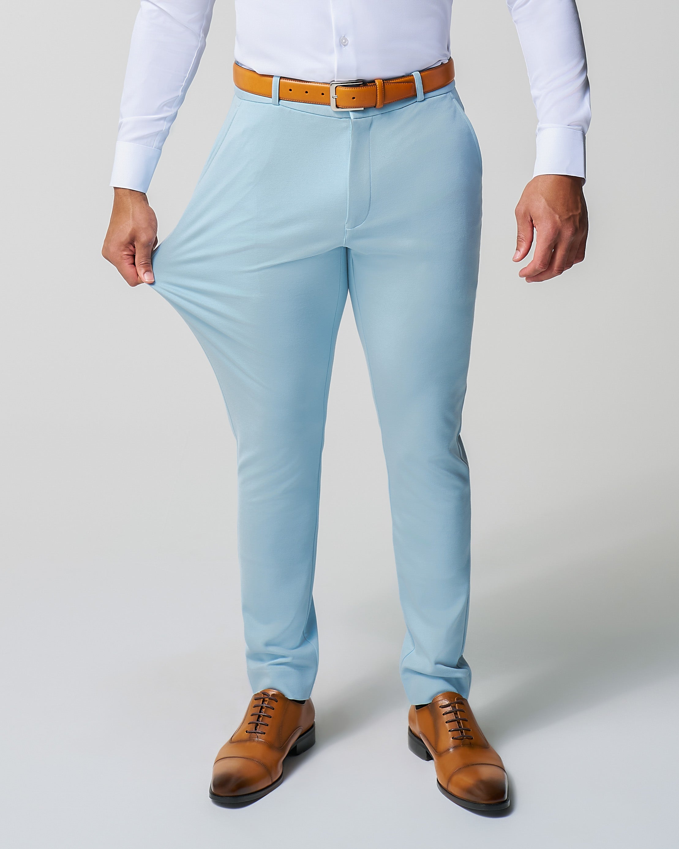 Athletic Fit Stretch Suit - Solid Cool Blue