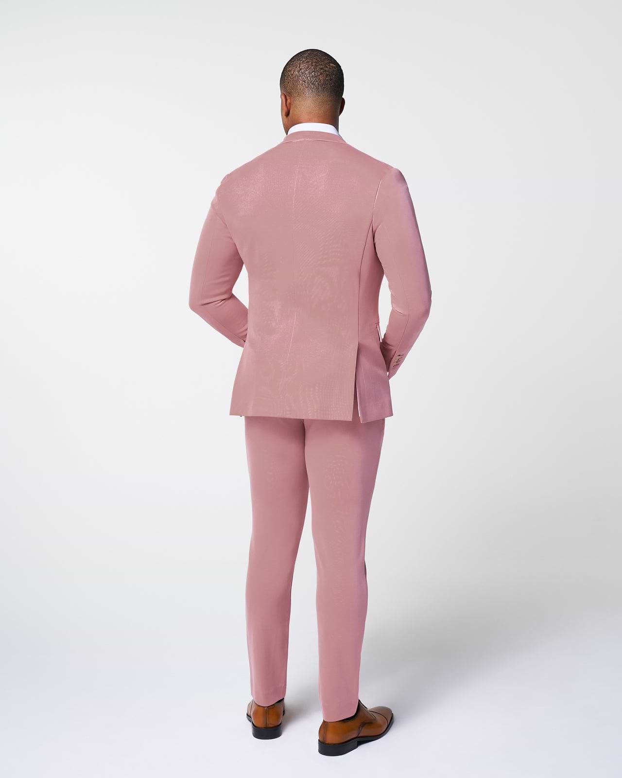 Athletic Fit Stretch Suit - Solid Rose