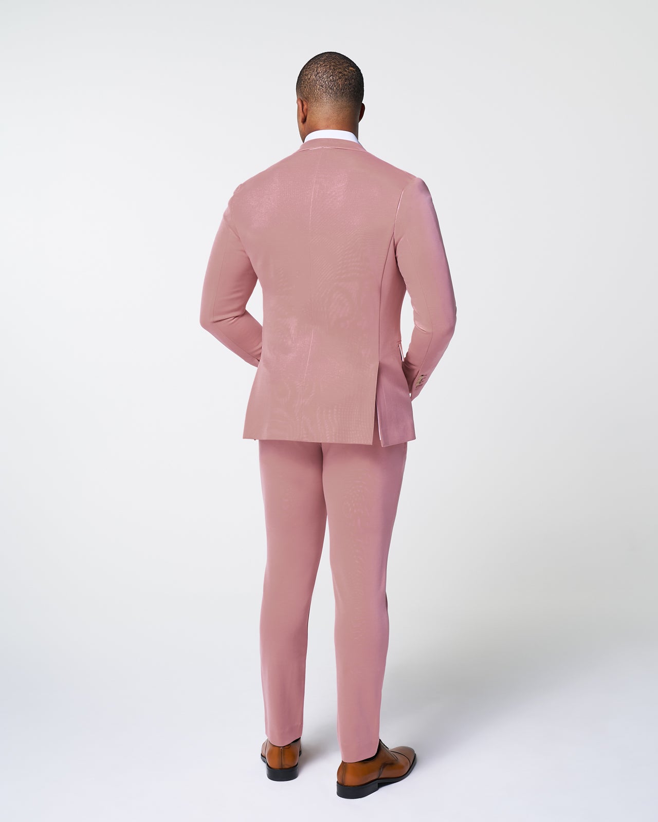 Athletic Fit Stretch Suit - Solid Rose