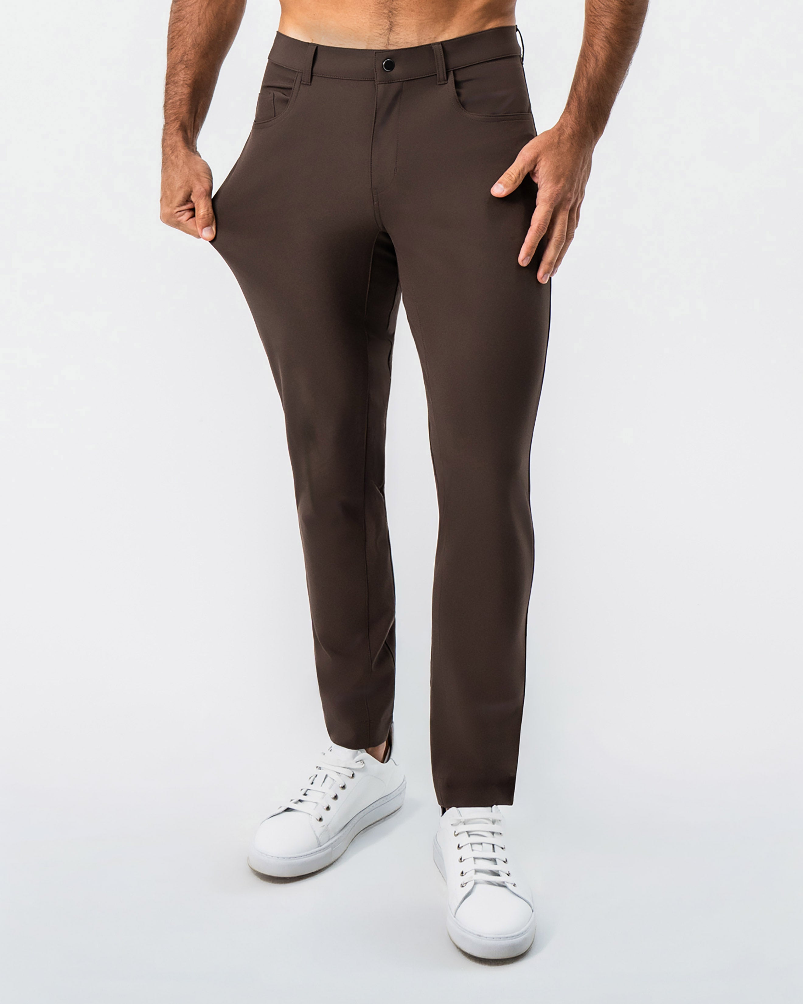 Athletic Fit Stretch Tech Chino - Brown