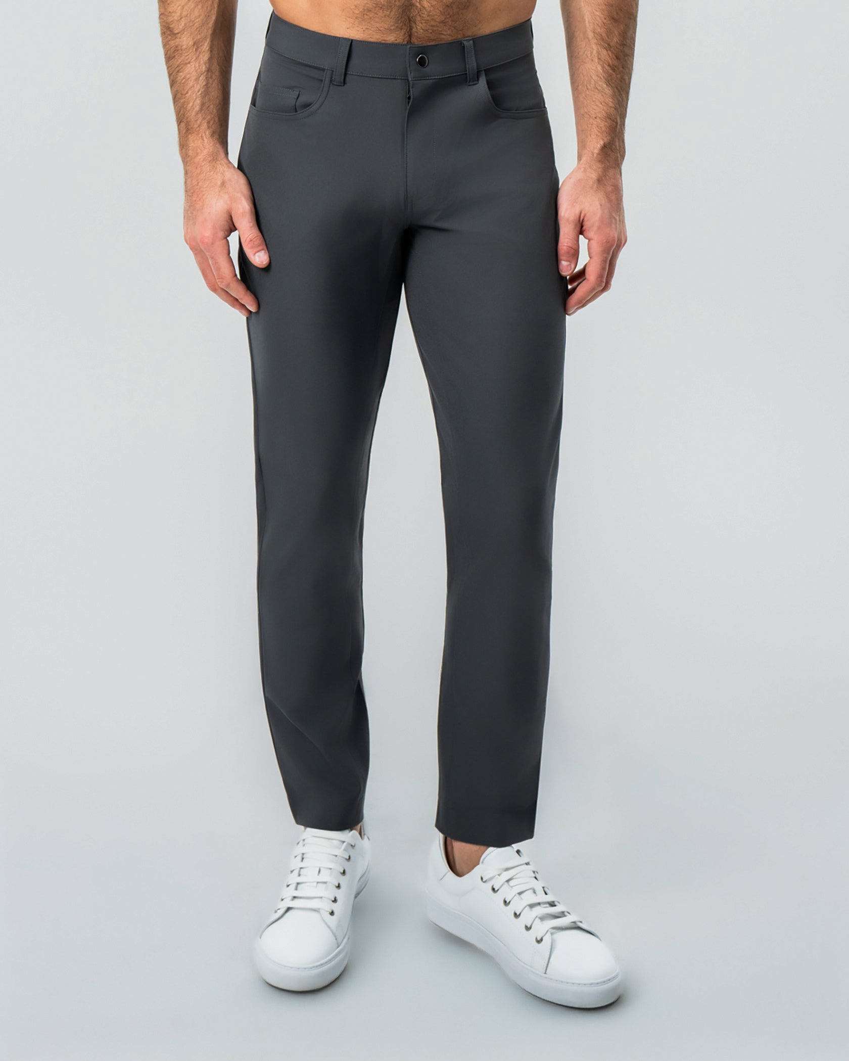 Athletic Fit Stretch Tech Chino - Charcoal