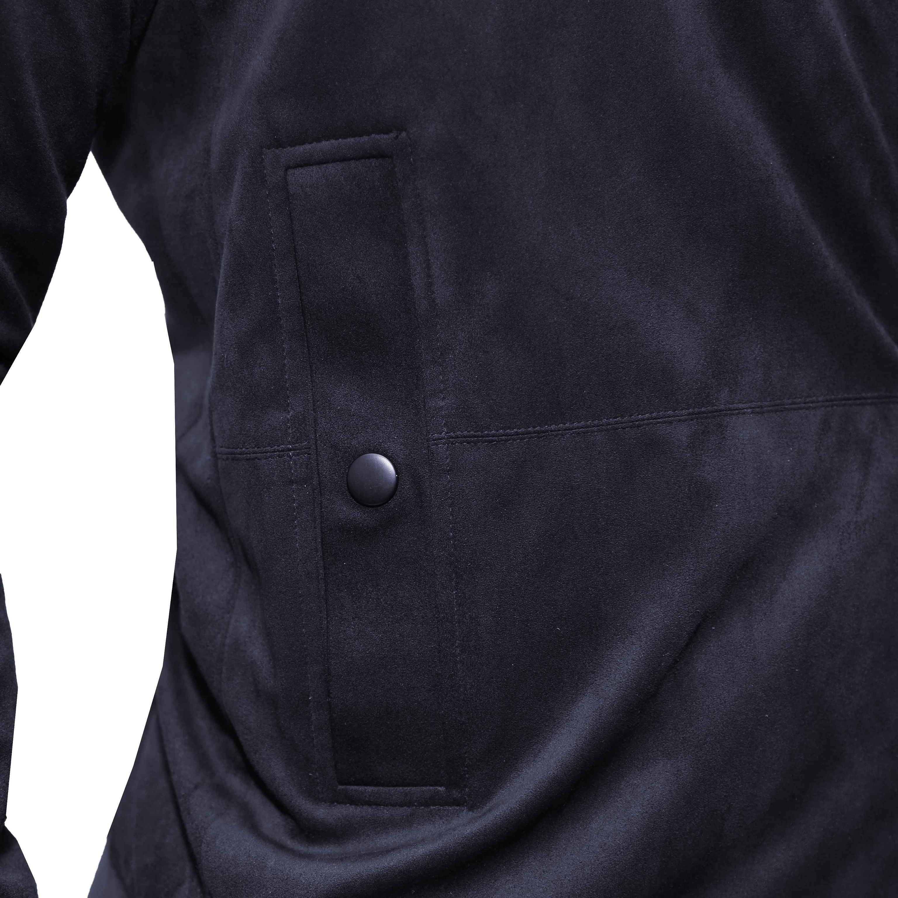 Suede Stretch Bomber - Navy