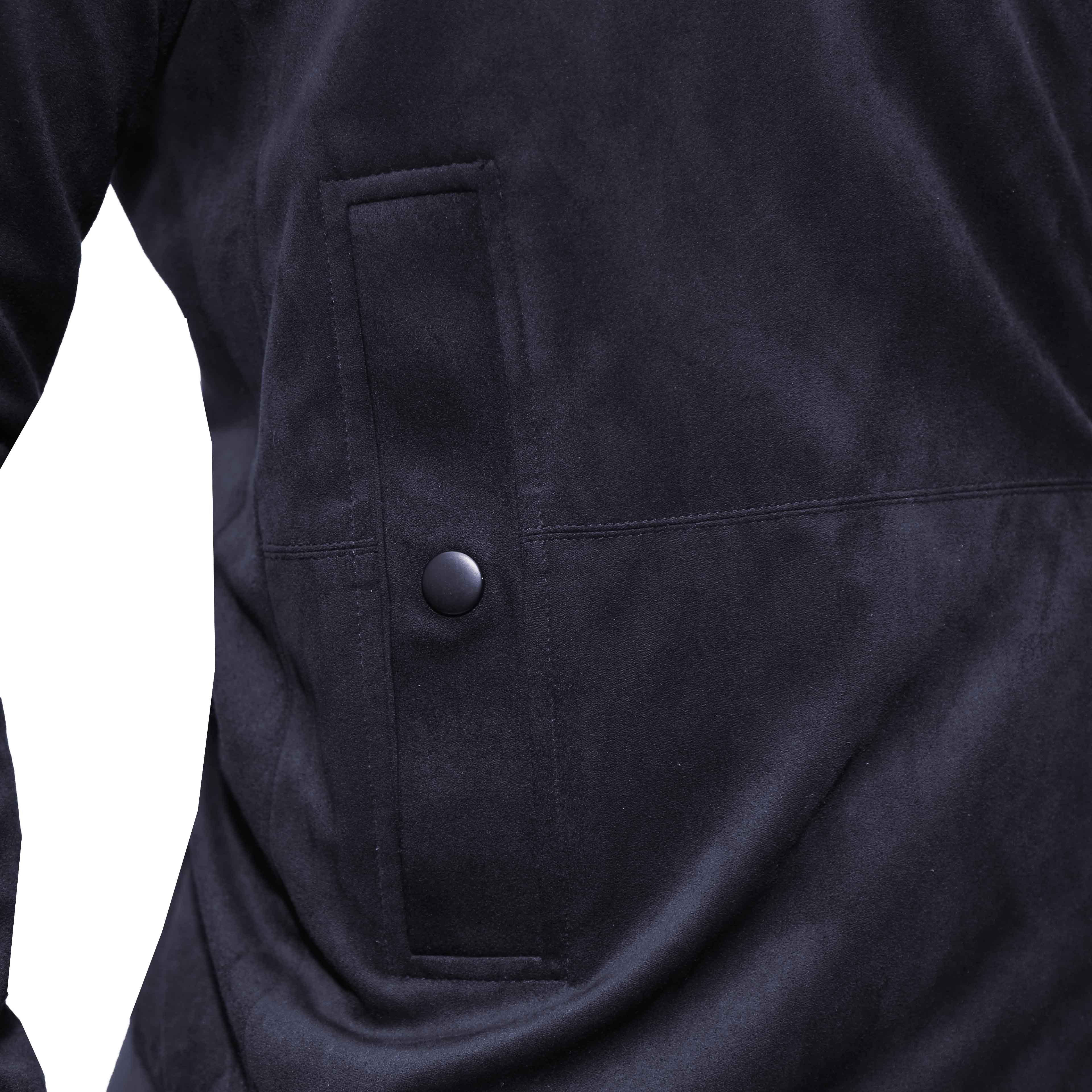 Suede Stretch Bomber - Navy