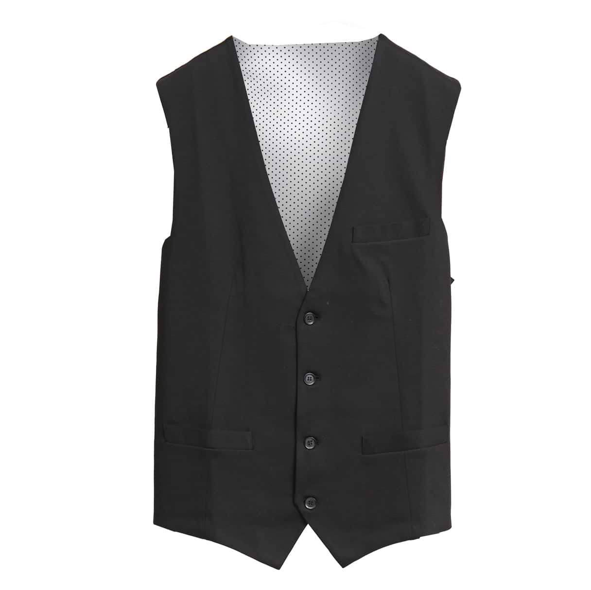 Athletic Fit Stretch Suit Vest - Black