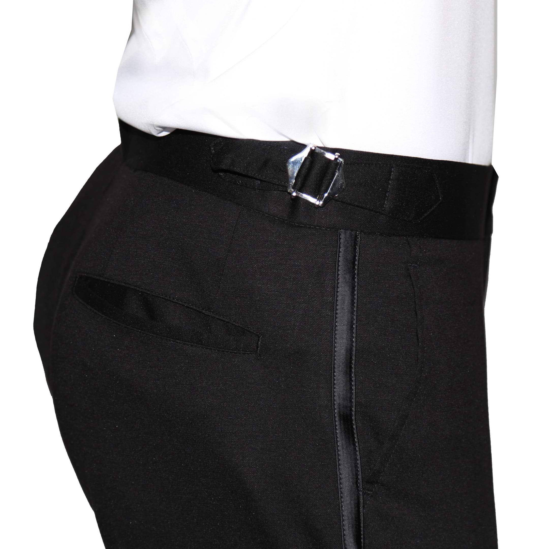 Athletic Fit Stretch Tuxedo Pants - Black