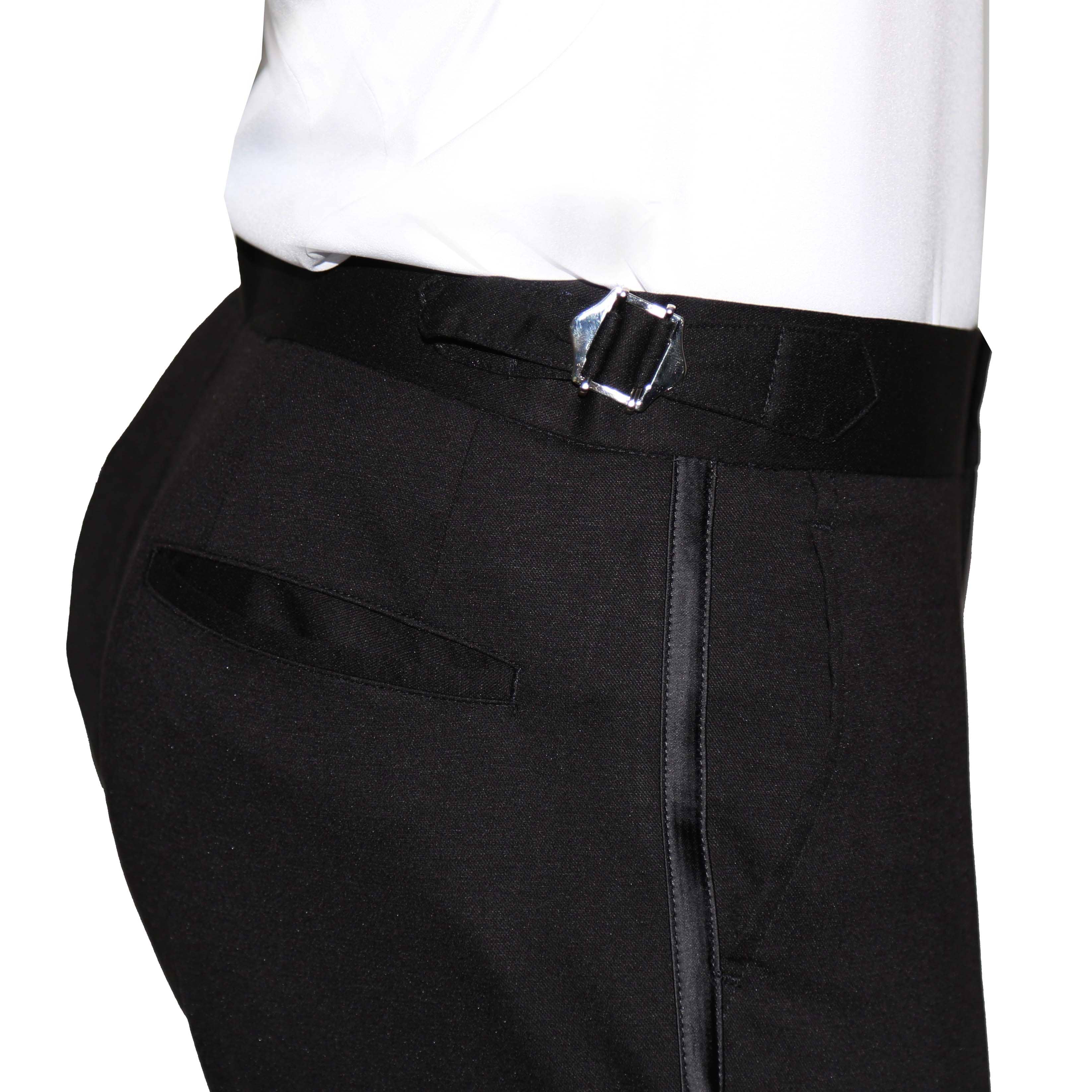 Athletic Fit Stretch Tuxedo - Black with Peak Lapel