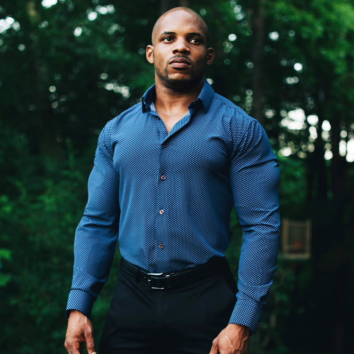 "The Boylston" Navy with White Polka Dots - Classic Fit