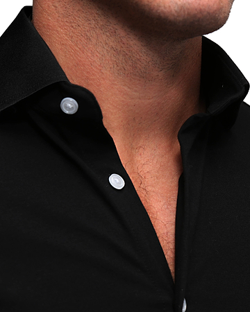 "The Dexter" Black Casual Button Down