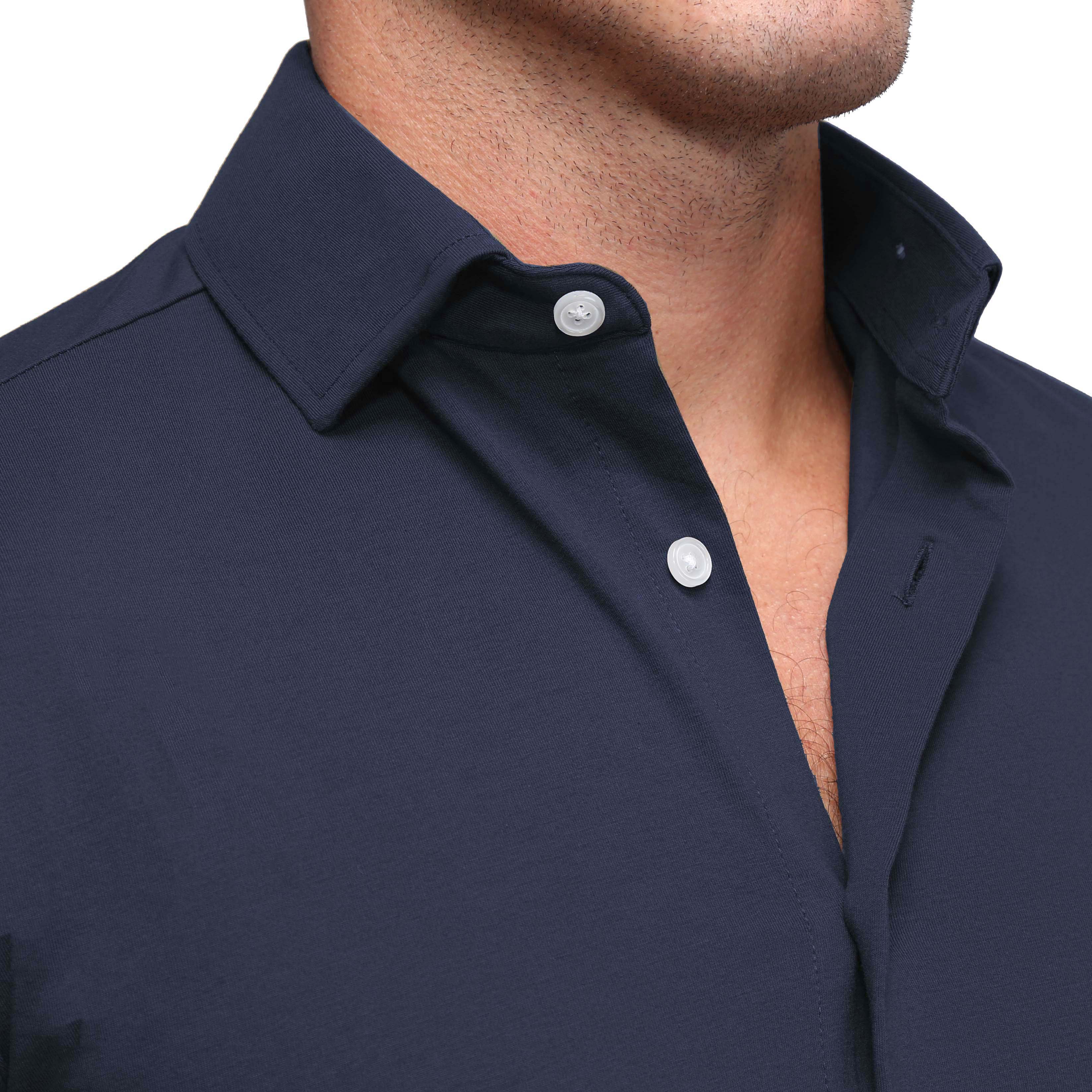 "The Hawkins" Navy Short Sleeve Button Down