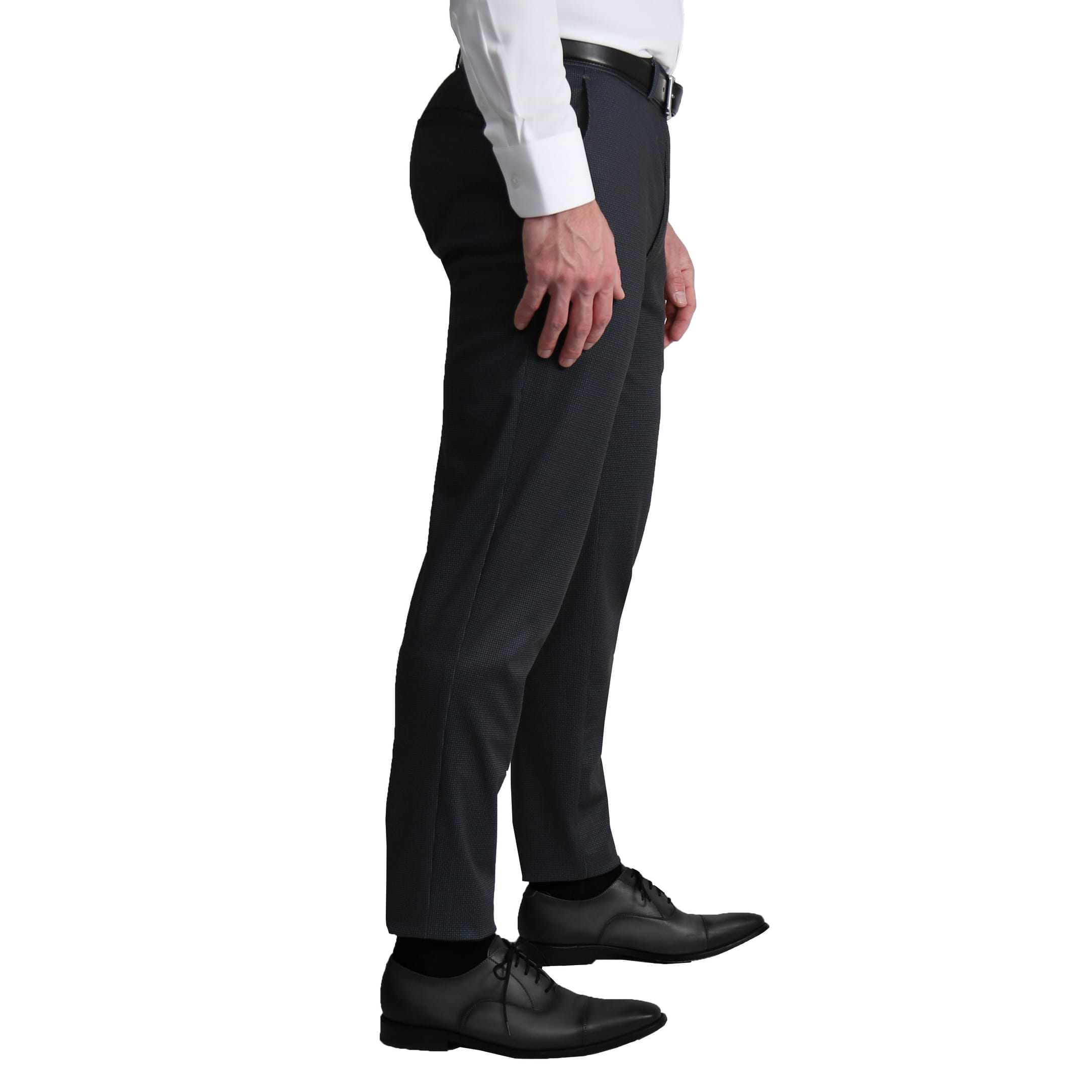 Athletic Fit Stretch Suit - Charcoal Microcheck