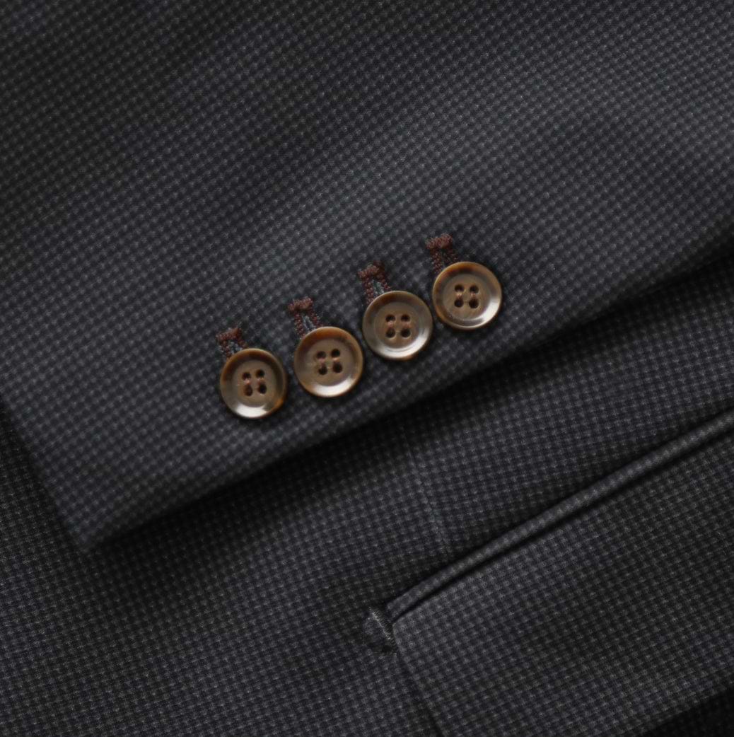 Athletic Fit Stretch Suit - Charcoal Microcheck