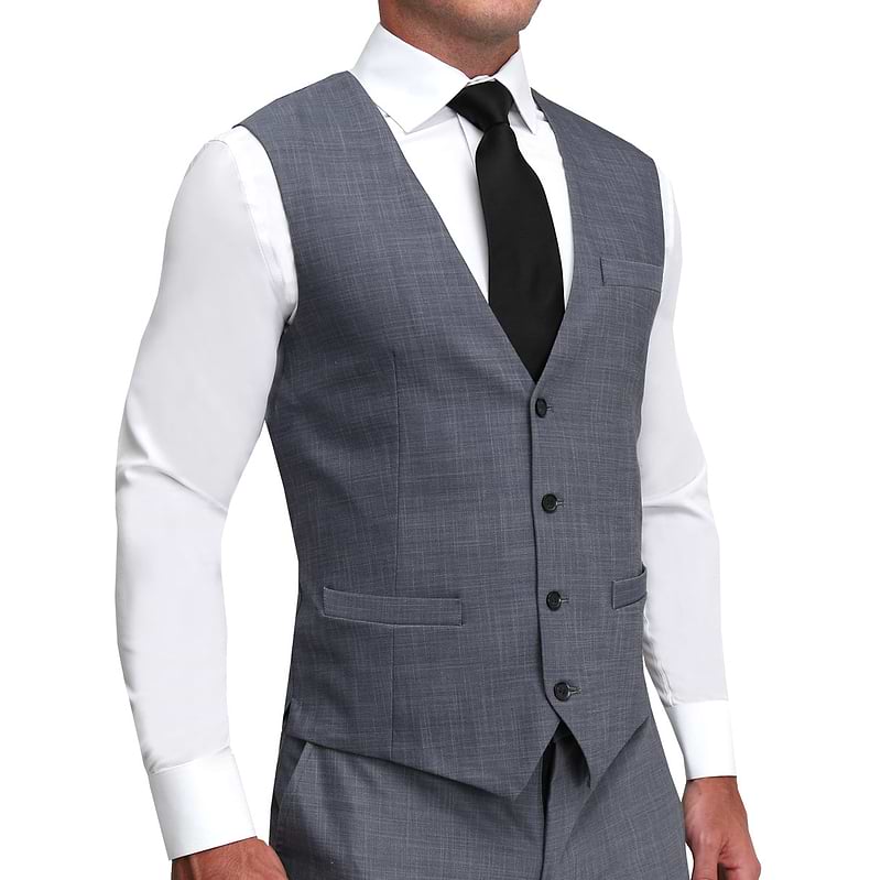 Knitted Slim Fit Vest Trousers Sports 3 pieces Suit